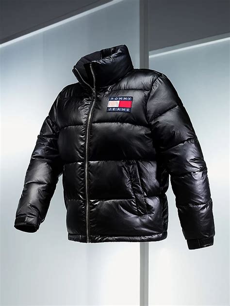 tommy hilfiger puffer jacket black